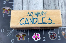 Inkadinkado So Many Candles 5781Q Rubber Stamp Wood S108
