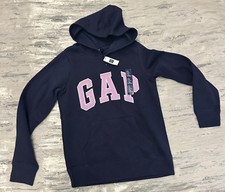 NWT Toddler Gap Navy Blue Soft Arch Lilac Logo Hoodie 12 Years XL Great Gift