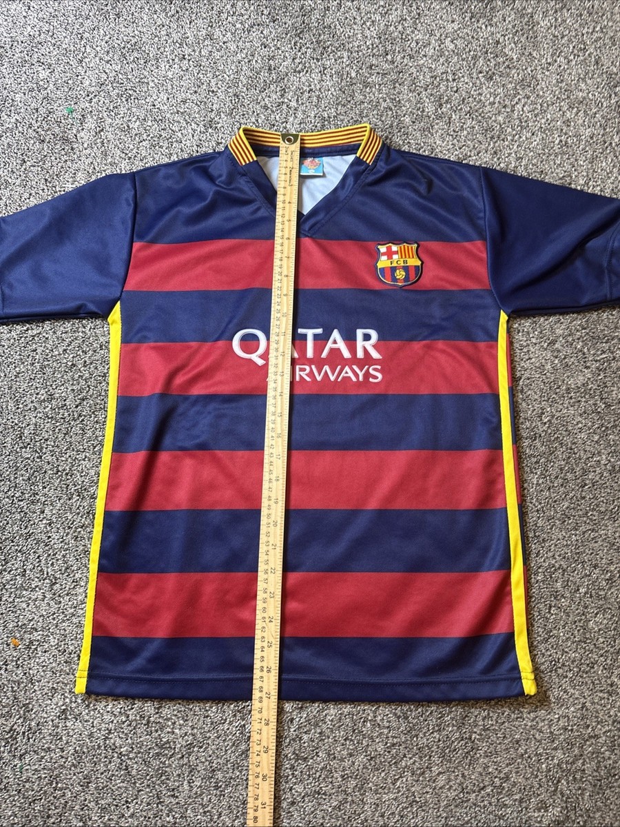 Men's Barcelona FC Suarez # 9 Soccer Jersey Youth Sz XXL - FCB
