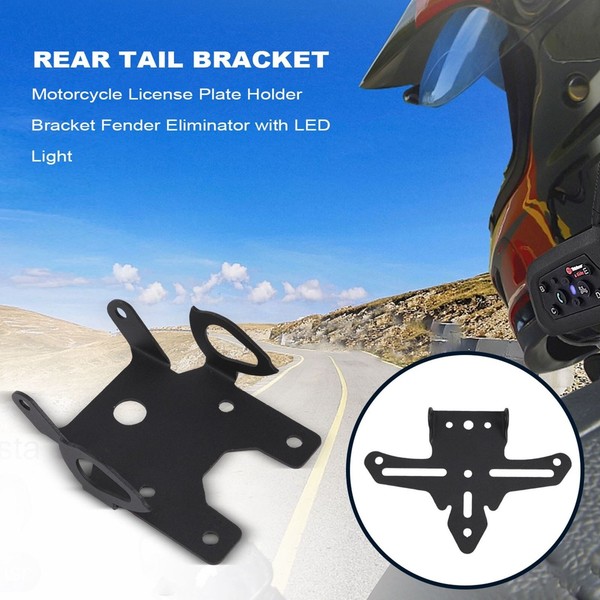 Motorrad Kennzeichenhalter Halterung Fender Eliminator Mit LED Licht Eurowagens-image