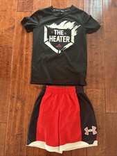 Boys Under Armour UA T Shirt  Shorts Outfit, YSM, Youth Small