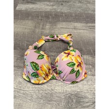 Aerie Blakely Floral Bikini Top 34D Halter Tie Padded Swim
