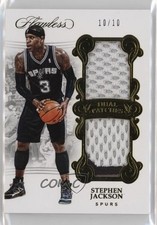 2017-18 Panini Flawless Gold 10/10 Stephen Jackson #DP-SJK Dual Patch 3d3