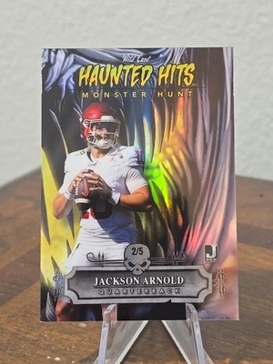 2024 JACKSON ARNOLD W.C. HAUNTED HITS YELLOW PARALLEL PUMPKIN #HHP-JA 2/5 AUBURN