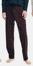 Nautica Men's Super Soft Fleece Sleepwear Lounge Pants PLAID 1 ONLY RED XL NWT
