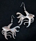 Maurice Milleur Kissing Angel Fish Pewter Earrings Signed "92" — photo 4