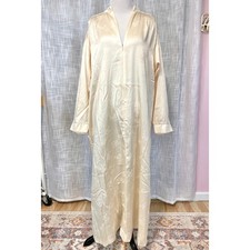 Vintage Oscar De La Renta Neiman Marcus Night Gown S Yellow Floral Satin Zipper