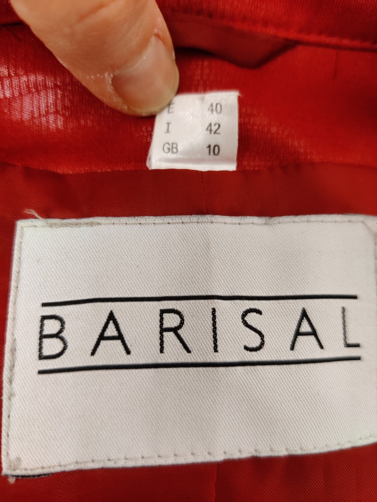 BARISAL RED UK 10 COAT JACKET BIKER CASUAL LINED ZIP UP LIGHTWEIGHT SHORT WOMENS image 5
