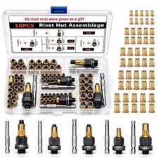 Carbon Steel Rivet Nut Tool Set M3 M4 M5 M6 M8, Durable Head Riveter Kit NEW BOX