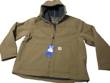 CARHARTT Super Dux Mens XL Brown Sherpa Lined Work Jacket Hooded