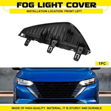 Left Fog Light Cover For 2024-2025 Nissan Sentra Front Grille Bezel Black Chrome