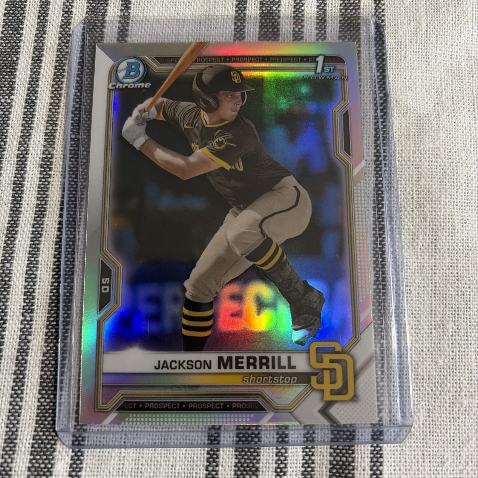 Jackson Merrill 2021 Bowman Chrome Draft REFRACTOR #BDC-119 1ST BOWMAN