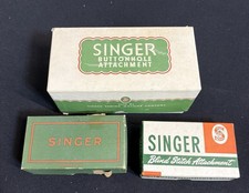 Three Vintage Singer Sewing Machine attachmen...