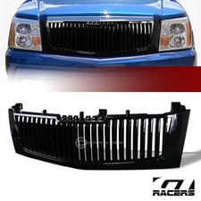For 02-06 Escalade Black Vertical Vip Sport Front Bumper Grill Grille Cover Abs