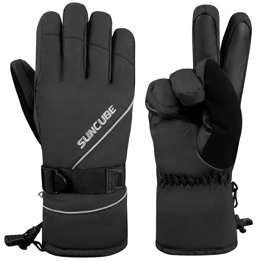 SUN CUBE Ski Gloves Men Women, Snow Gloves Waterproof Breathable, Winter Gloves