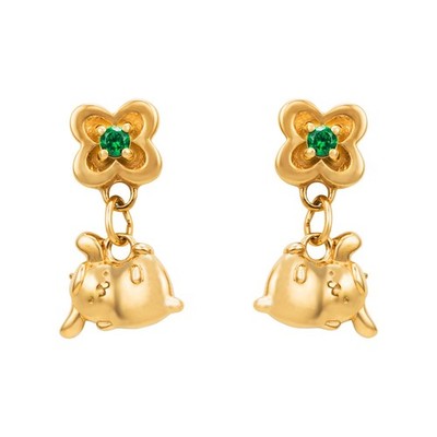 [White Clover] POMPOMPURIN 25th anniversary earrings for both ears, set of 2 San