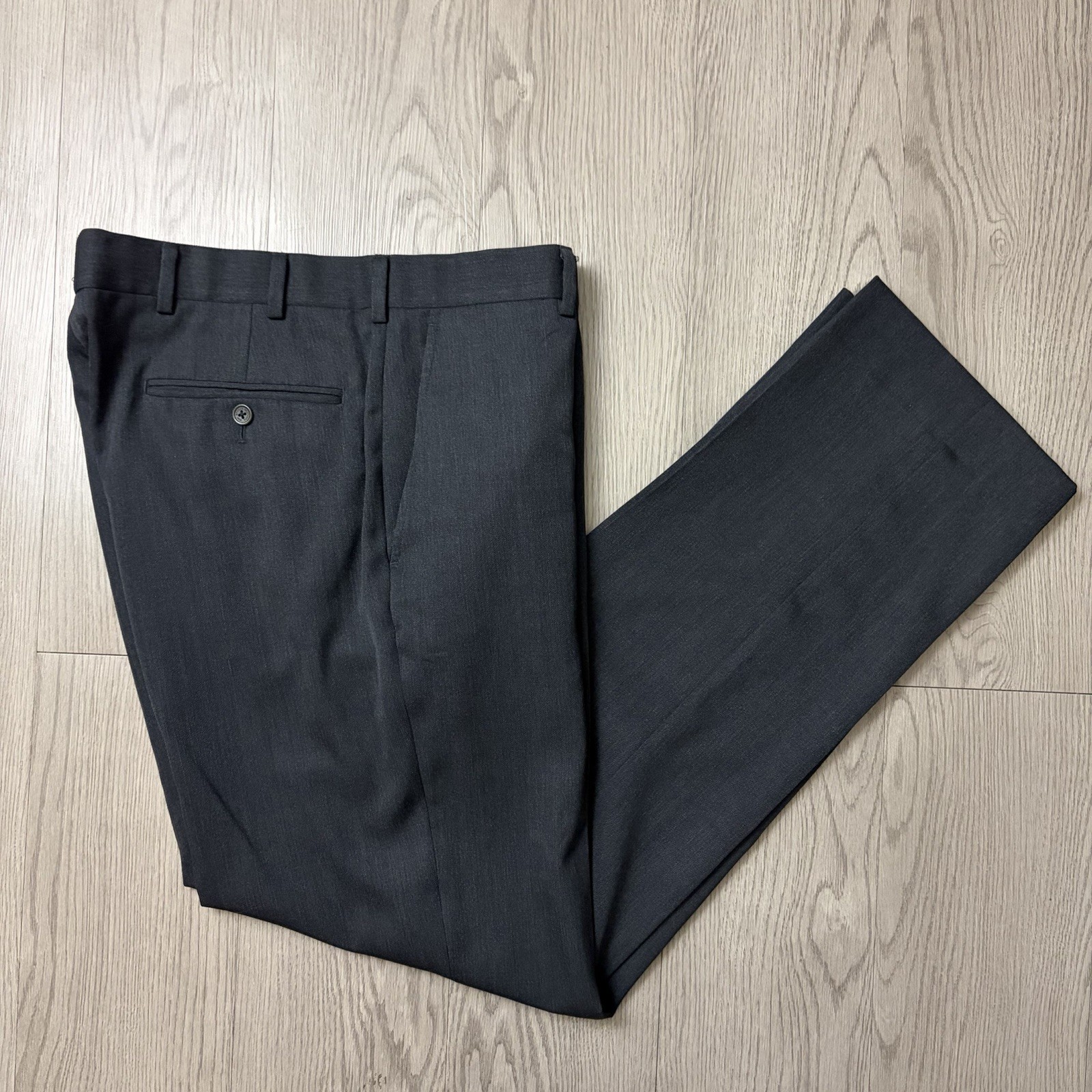 Brooks Brothers 1818 Pants Men's 34x34(34x32) Gray Regent Fit Wool Dress Pants thumbnail 16