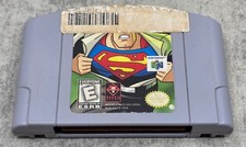 Vintage Superman 64 Nintendo 64 N64 Game Cartridge Authentic Loose Tested