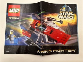 LEGO Star Wars Set 7134: A-Wing Fighter, 100% Complete W/ Minifigs!