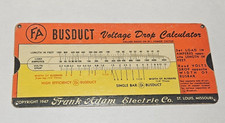 Vintage Frank Adam Electric Company Busduct Calculator