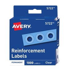 Avery Self-Adhesive Hole Reinforcement Stickers, 1/4" Diameter Hole Punch Reinfo