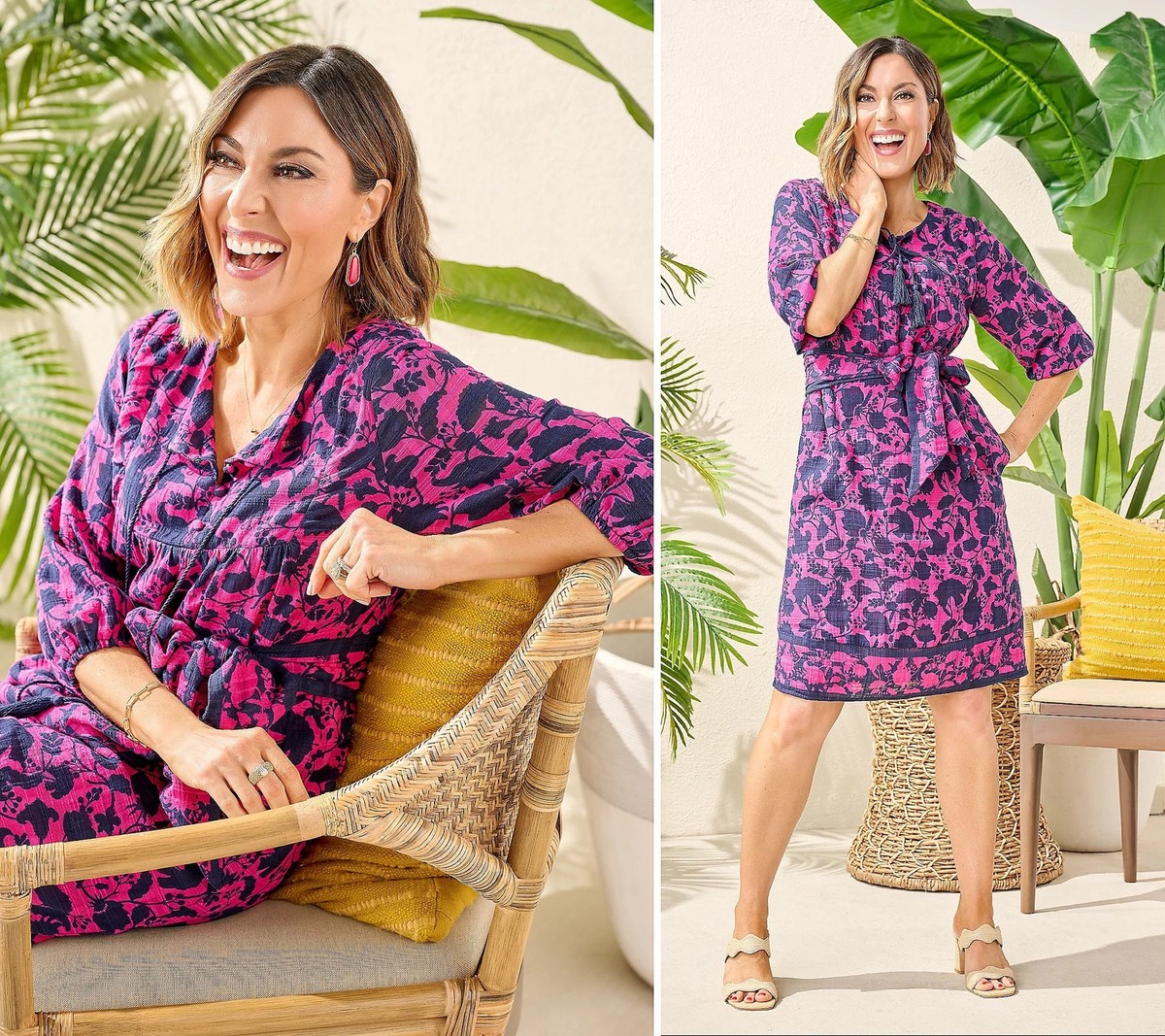 Studio Park x Amy Stran Regular Textured Cotton Dress with