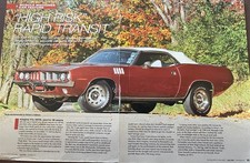 1971 Plymouth Barracuda Cuda Convertible 440 Six Barrel 6 Page Color Article