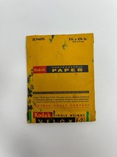 Kodak 25 Sheets 2.5x3.5 Photographic Paper Velox F-2 SEALED EXPIRED 1966 Vintage