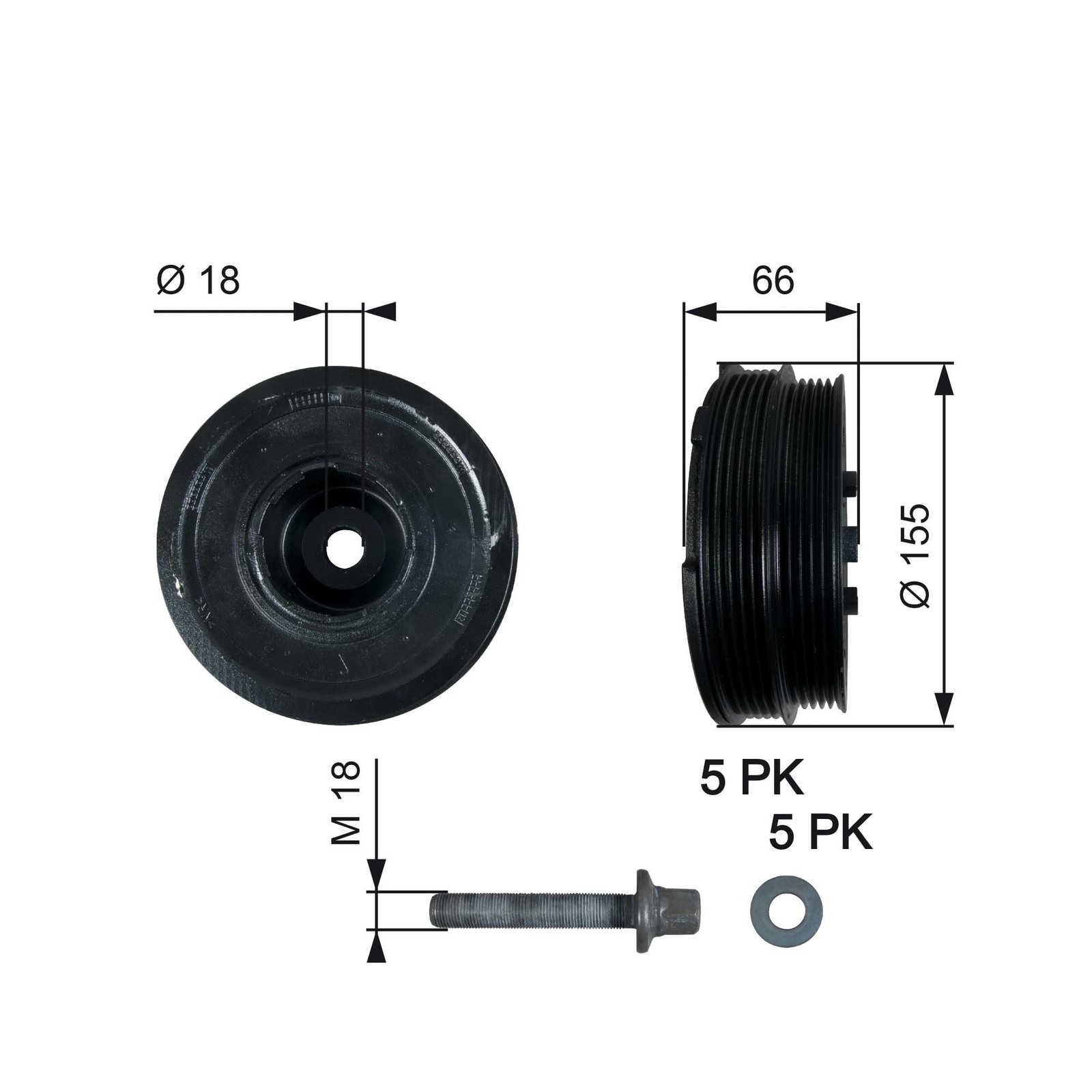 ✅Fits GATES TVD1037A CRANKSHAFT BELT PULLEY ⭐UK Seller⭐ - Image 10