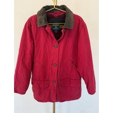 Vintage Woolrich Red Fleece Lined Barn Coat