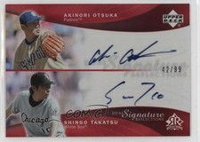 2005 Reflections Dual Signature Red 42/99 Akinori Otsuka Shingo Takatsu Auto 7xr