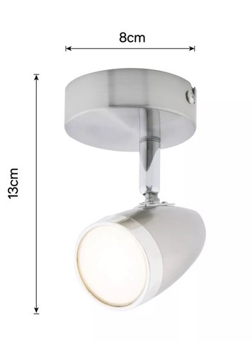 Verve Design Vector Ceiling Light Nickel Spot Light Adjustable Lighting LED X 2 - Picture 2 of 3