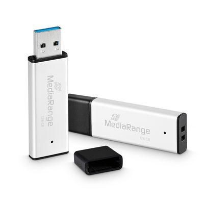 MediaRange MR1902 USB Flash Drive 128 GB Type-A 3.0 Black, Silver ~E~