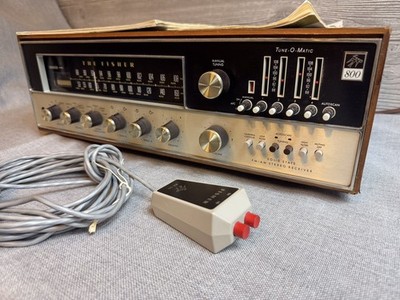 THE FISHER 800-T Stereo Receiver 500-TX with Remote RK-30, Wood