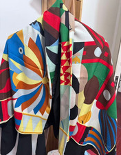 51"x51"Art Horse Print 20 Silk 80 Cashmere Thin Scarf Shawl 130x130cm 6-19