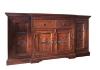 Sideboard Wohnzimmerschrank Akazie Nougat Lackiert Kolonialstil Kommode Anrichte