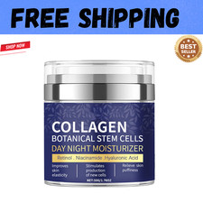 Collagen Face Cream with Airless Pump Anti-Aging Botanical Stem Cells 1.7oz