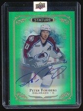 2019-20 Upper Deck Stature Green Auto Peter Forsberg 05/25