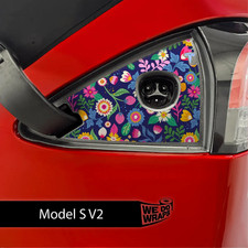 Floral Meadows Tesla Charge Port Wrap  Model S