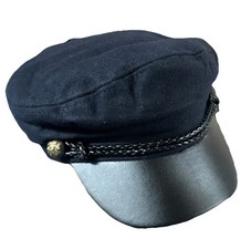 Epoch Men's Wool Greek Cap Fisherman Apple Hat Navy Blue Black