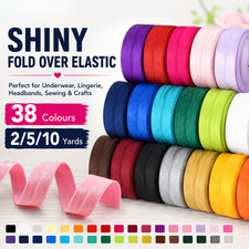Shiny Fold Over Elastic 20mm Underwear Elastic Lingerie V Tape Binding Matte FOE