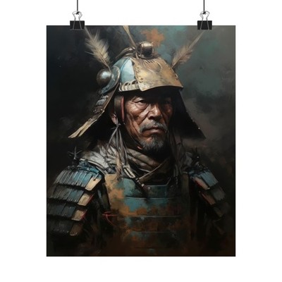 Samurai Warrior Art Print, Samurai Poster, Warrior Art, Japanese Inspired Art