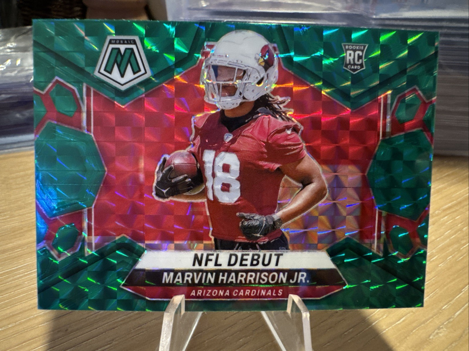 2024 Panini Mosaic - NFL Debut Marvin Harrison Jr. #283 Green Mosaic Prizm (RC)