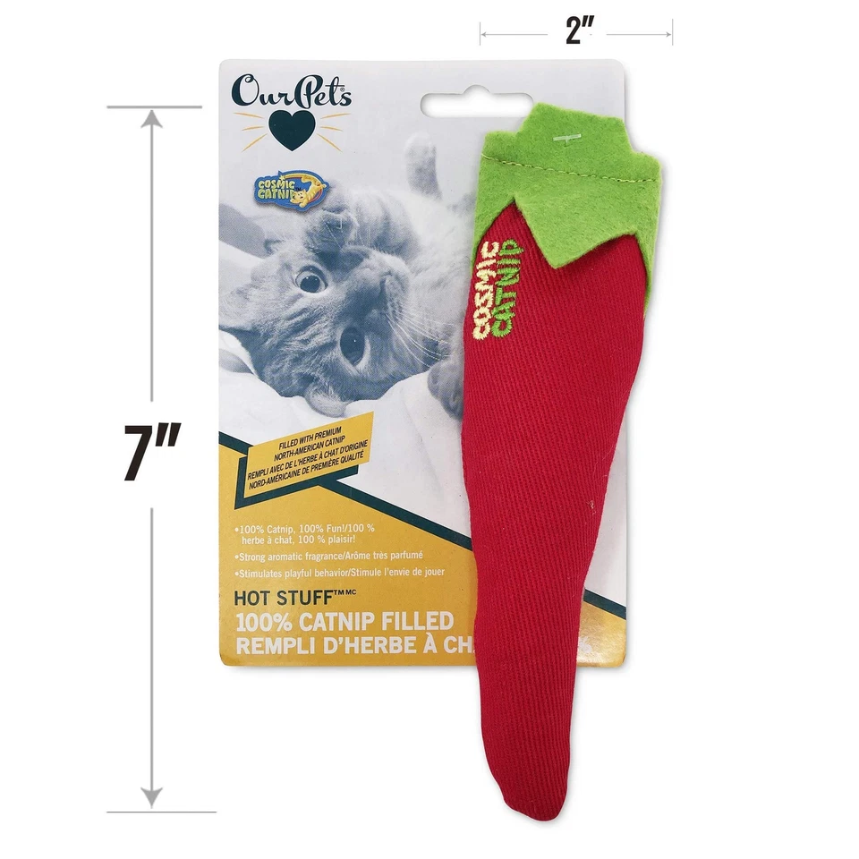 Cosmic OurPets 100-Percent North American Catnip Filled Chili Cat Toy-Hot Stuff - Image 4 of 4