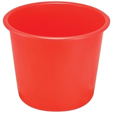 Q-Connect Waste Bin 15 Litre Red Red Single
