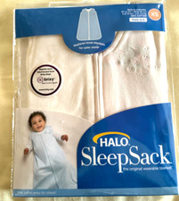 HALO SleepSack White Wearable Blanket Baby XS Newborn 5-10 Pounds Micro Fleece