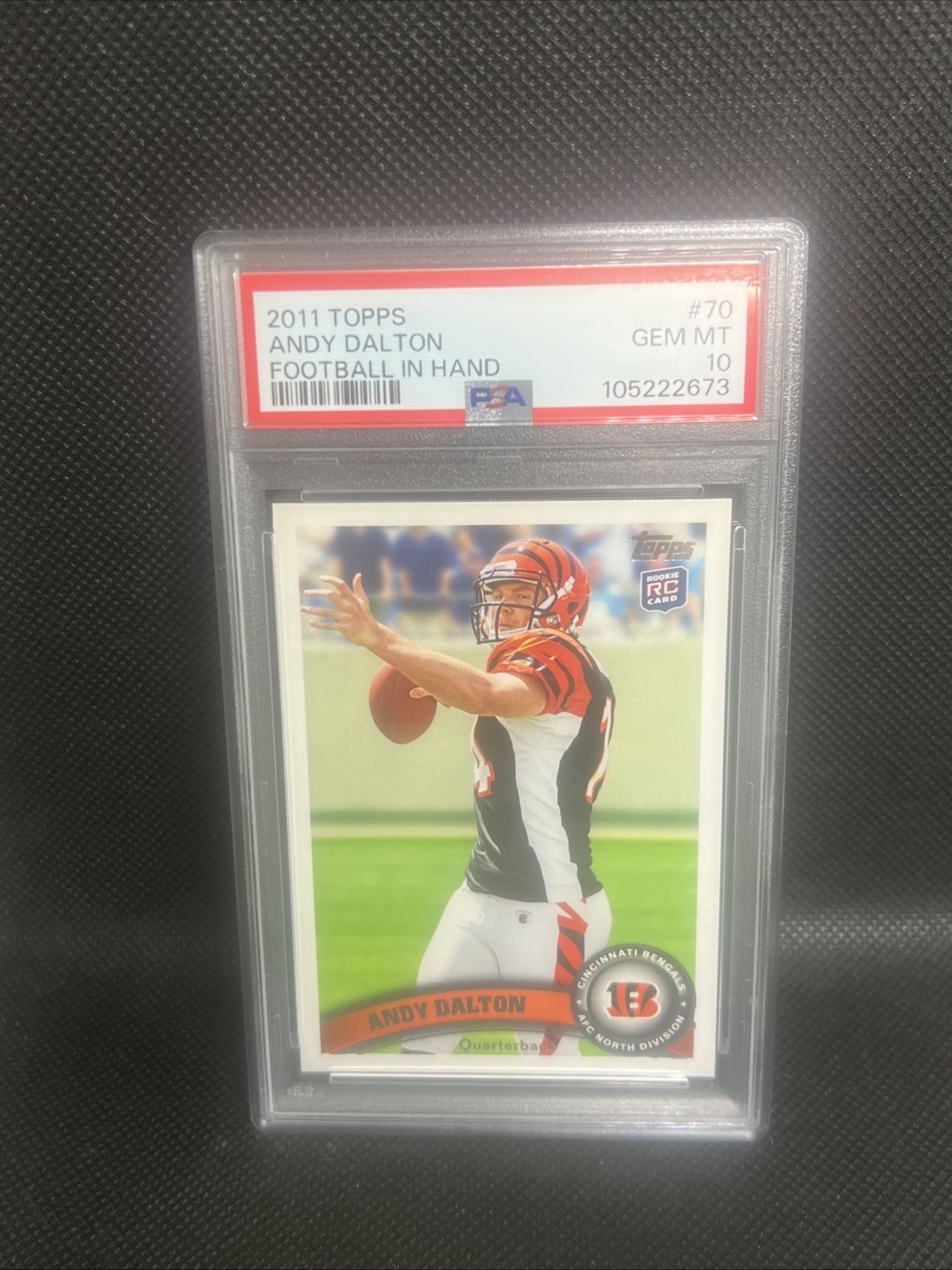 Andy Dalton Topps #70 Football in Hand