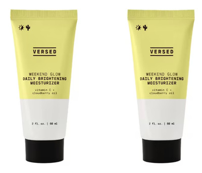 Versed Weekend Glow Daily Brightening Moisturizer 2 oz 60 ml New (2 packs)
