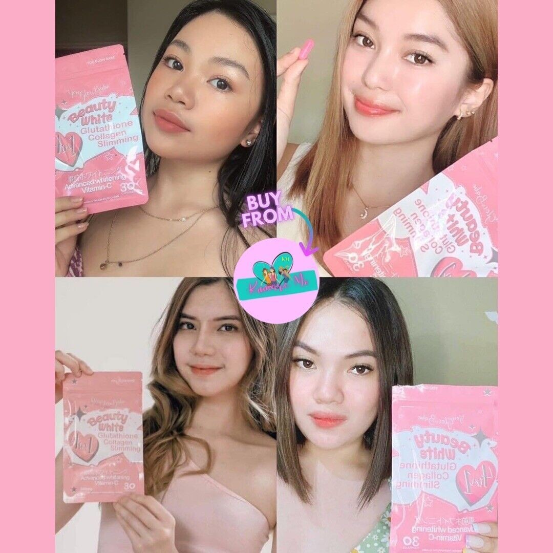 You Glow Babe BEAUTY WHITE Glutathione Collagen Slimming Capsules (x2  Pouches)