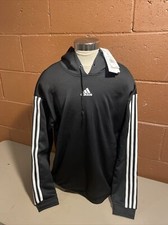 Adidas womans small black pullover hooded sweatshirt